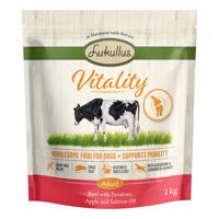 1kg Lukullus Vitality mobilitás: marha gabonamentes száraz kutyatáp