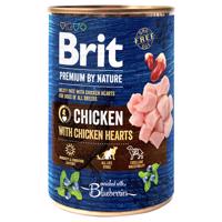 1x400g Brit Premium by Nature Csirke csirkeszívvel nedves kutyatáp