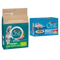 2,8kg PURINA ONE Indoor Formula száraz macskatáp+8,85g Sterilised nedvestáp ingyen