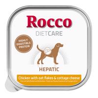 20x150g Rocco Diet Care Hepatic csirke, zabpehely & túró tálcás nedves kutyatáp