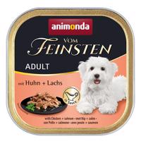 22x150g animonda vom Feinsten Adult Csirke & lazac szószban nedves kutyatáp