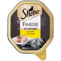 22x85g Sheba tálcás nedves macskatáp megapackban - Mousse csirke