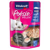 23x85g Vitakraft Poésie Délice fekete tőkehal nedves macskatáp