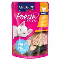 23x85g Vitakraft Poésie Délice Junior csirke nedves macskaeledel