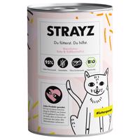 24x 400g-os STRAYZ BIO bio kacsa és bio édesburgonya nedves macskaeledel konzerv 24x 400g-os STRAYZ BIO konzerv bio kacsa és bio édesburgonyával