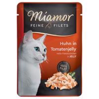 24x100g Miamor finom filék csirke & paradicsom aszpikban nedves macskatáp