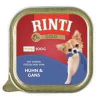 24x100g RINTI Gold Mini csirke & liba nedves kutyatáp