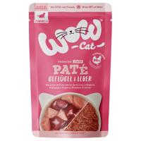 24x125g WOW Cat Junior baromfi és máj nedves macskaeledel