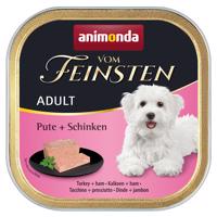 24x150g animonda vom Feinsten nedves kutyatáp-Adult gabonamentes - pulyka & sonka