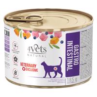 24x185 g Natural Gastro Intestinal 4Vets, nedves macskaeledel