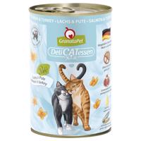 24x400g GranataPet DeliCatessen nedves macskatáp - Lazac & pulyka