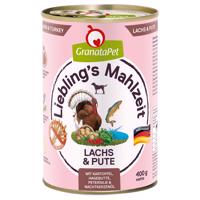 24x400g Granatapet Liebling's Mahlzeit Lazac & pulyka nedves kutyatáp