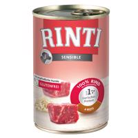 24x400g RINTI Sensible Marha & rizs nedves kutyatáp