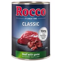 24x400g Rocco Classic nedves kutyatáp- Marha & vad