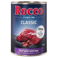 24x400g Rocco Classic nedves kutyatáp- Marha & vaddisznó