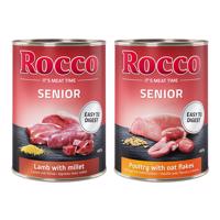 24x400g Rocco Senior nedves kutyatáp vegyes csoma 12x szárnyas + 12x bárány