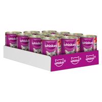 24x400g Whiskas 1+ marha pástétomban nedves macskatáp konzerv