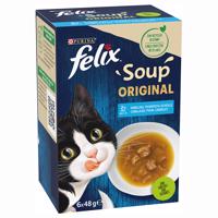 24x48g Felix Soup Halas válogatás jutalomfalat macskáknak 20+4 ingyen