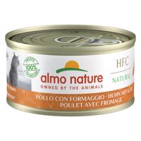 24x70g Almo Nature HFC Csirke & sajt nedves macskatáp 20+4 ingyen