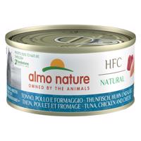 24x70g Almo Nature HFC Tonhal, csirke & sajt nedves macskatáp 20+4 ingyen