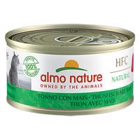 24x70g Almo Nature HFC Tonhal & kukorica nedves macskatáp 20+4 ingyen