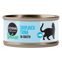 24x70g Cosma Nature nedves macskatáp - Skipjack tonhal