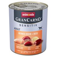 24x800g Animonda GranCarno Adult Sensitive Csirke & rizs nedves kutyatáp