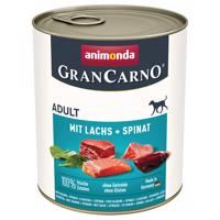 24x800g Animonda GranCarno Original Adult azac & spenót nedves kutyatáp