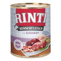 24x800g RINTI ínyenceknek nedves kutyatáp-Adult mix I: sonka, vad, szárnyasszív, borjú