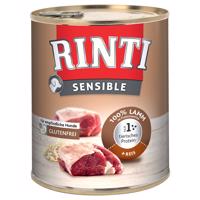 24x800g RINTI Sensible - Bárány & rizs nedves kutyaeledel