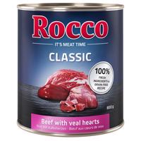 24x800g Rocco Classic Marha & borjúszív nedves kutyatáp 10% árengedménnyel!