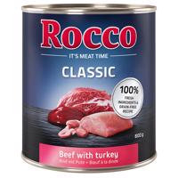 24x800g Rocco Classic Marha & pulyka nedves kutyatáp 10% árengedménnyel!