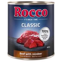 24x800g Rocco Classic Marha & rénszarvas nedves kutyatáp 10% árengedménnyel!