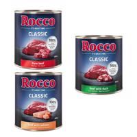 24x800g Rocco Classic nedves kutyatáp Exkluzív-mix: marha pur, marha/lazac, marha/kacsa 22+2 ingyen