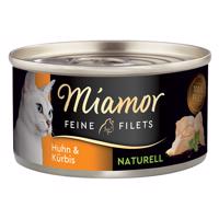 24x80g Miamor Naturelle finom filék csirke & tök nedves macskatáp