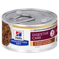 24x82g Hill´s Prescription Diet i/d Digestive Care Stew csirke nedves macskatáp