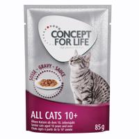 24x85g Concept for Life All Cats 10+ szószban nedves macskatáp - 20+4 ingyen