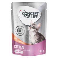 24x85g Concept for Life Kitten lazac gabonamentes nedves macskatáp szószban