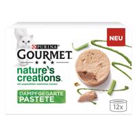 24x85g Gourmet Nature's Creations Mousse nedves macskatáp- Csirke & sárgarépa