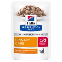 24x85g Hill's Prescription Diet c/d Urinary Stress Urinary Care csirke nedves macskatáp