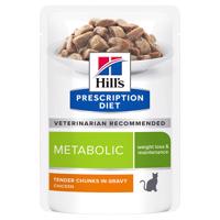 24x85g Hill´s Prescription Diet Metabolic Weight Management csirke nedves macskatáp