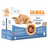 24x85g IAMS Advanced Nutrition Adult Sea Mix szószban nedves macskatáp