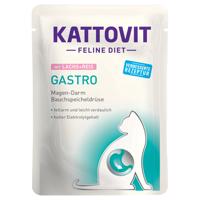 24x85g Kattovit Gastro tasakos nedves macskatáp-lazac & rizs