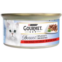 24x85g Natural Beef Gourmet Diamant nedves marhahús macskák számára