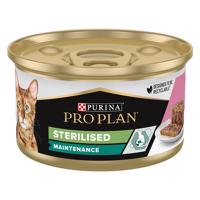 24x85g PURINA PRO PLAN Sterilised tonhal & lazac nedves macskatáp 20% kedvezménnyel