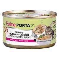 24x90g Feline Porta 21 csirke & aloe vera nedves macskatáp