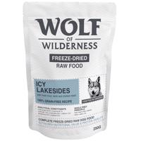 250g Wolf of Wilderness fagyasztva szárított nyers eledel rendkívüli kedvezménnyel! száraz kutyatáp - ,,Icy Lakesides" - Bárány, pisztráng & csirke