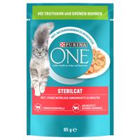 26x85g Purina One Sterilised pulyka & zöldbab nedves macskatáp