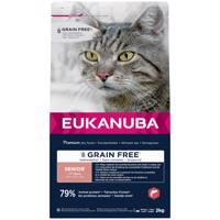 2kg Eukanuba Senior Grain Free lazac száraz macskatáp