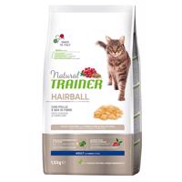 2x1,5kg Natural Trainer Cat Hairball csirke száraz macskatáp